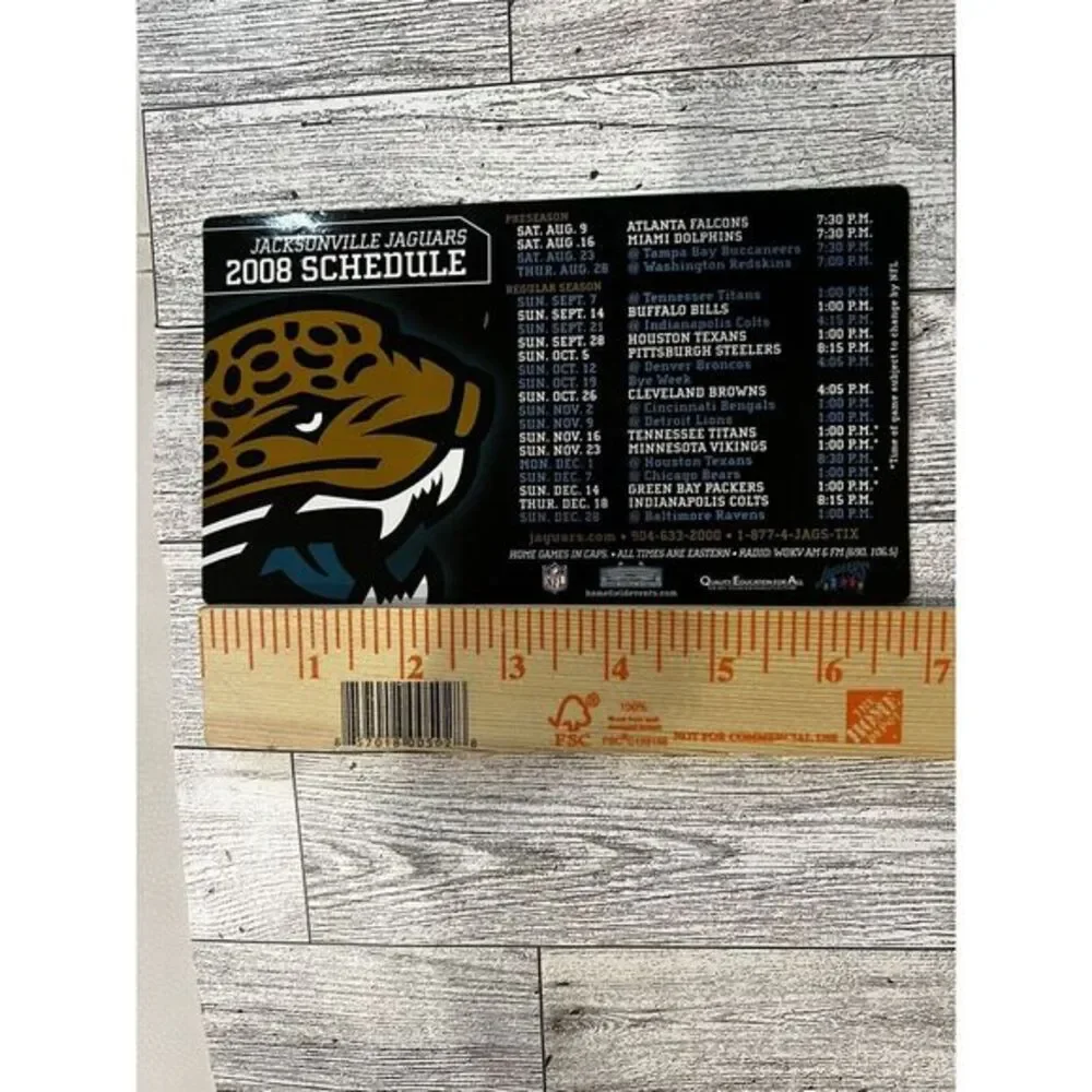 Official Jacksonville Jaguars 2008‎ Magnetic Schedule